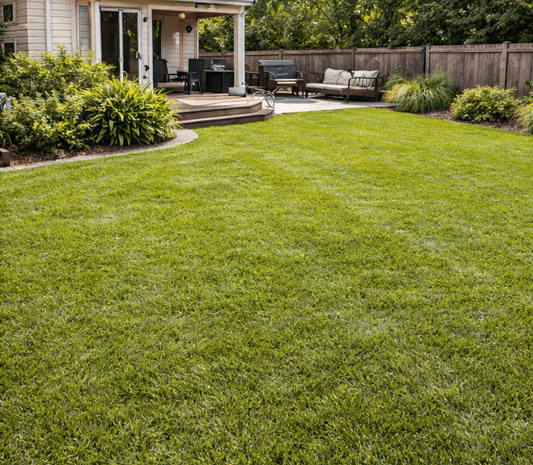 Multi-dog yard on a weekly plan after cleanup